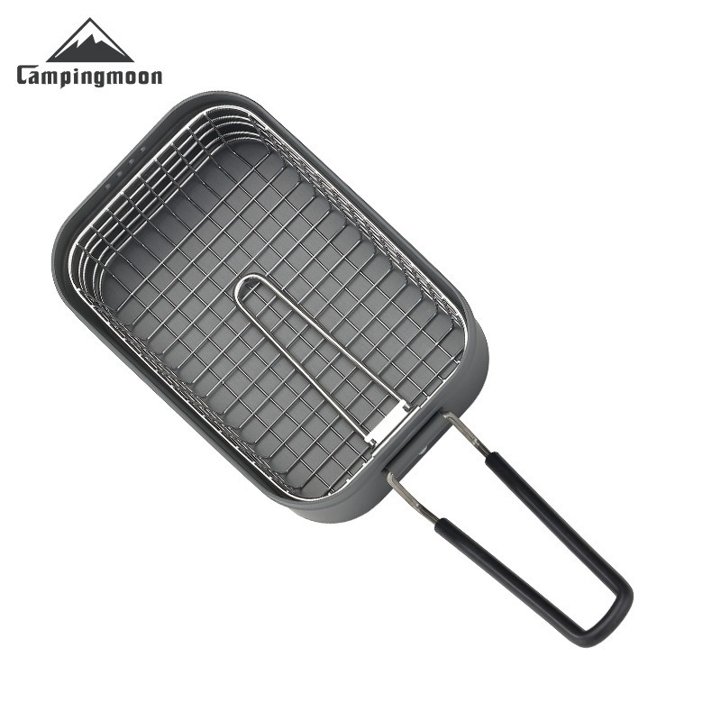 Camping Cooking Tin - CAMPINGMOON S-1218 Outdoor Camping Folding Stainless