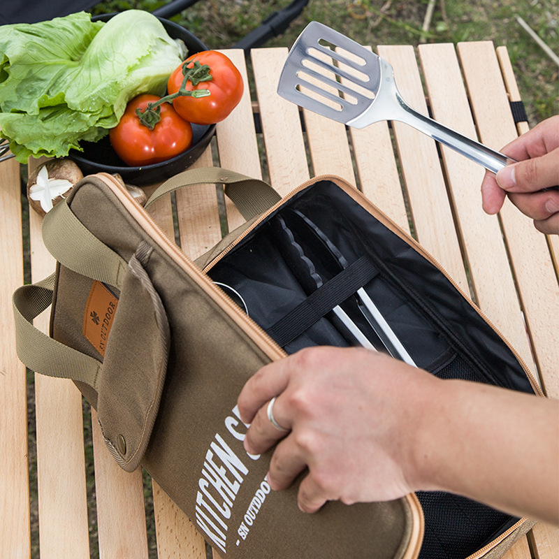 8pcs Camping Kitchen Cookware  - Camping Cooking Organizer 评论和价格