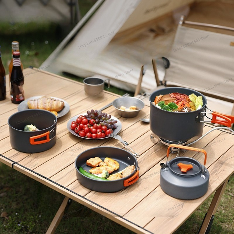 For Outdoor Camping Cookware 4 - Camping Cooking Set For 4 评论和价格