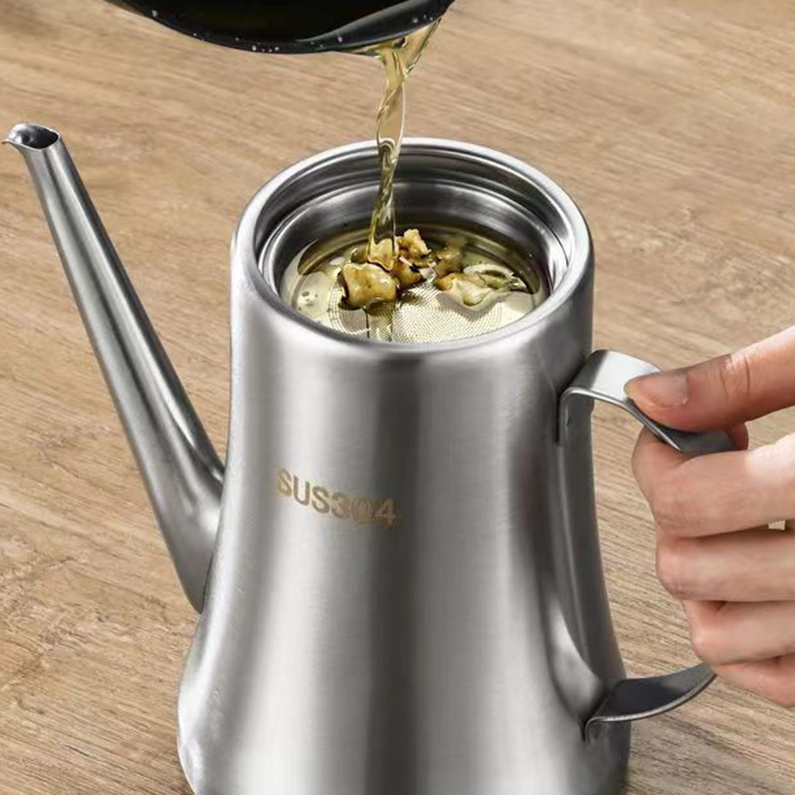 Stainless Steel Oil Dispenser  - Camping Cooking Oil Container 评论和价格