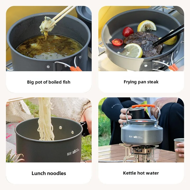 High Quality Outdoor Tableware - Quality Camping Cooking Set 评论和价格