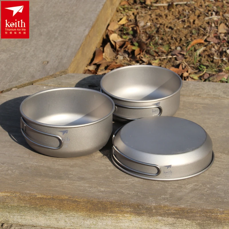 Keith 3PCS Titanium Cookware P - Camping Cooking Appliances 评论和价格