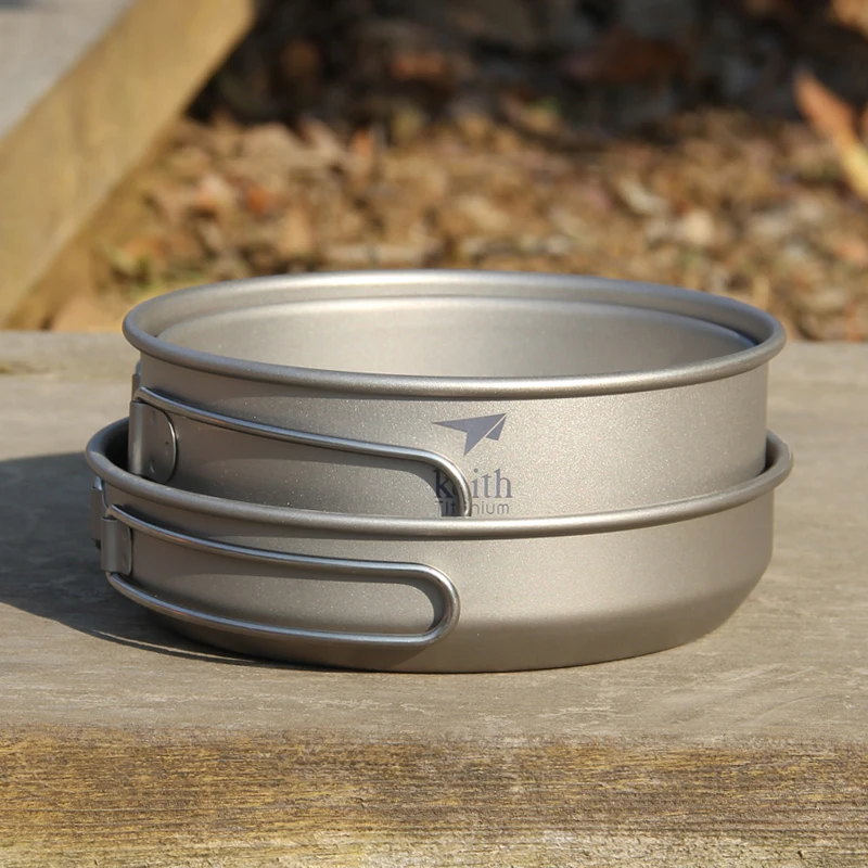Keith 3PCS Titanium Cookware P - Camping Cooking Appliances 评论和价格