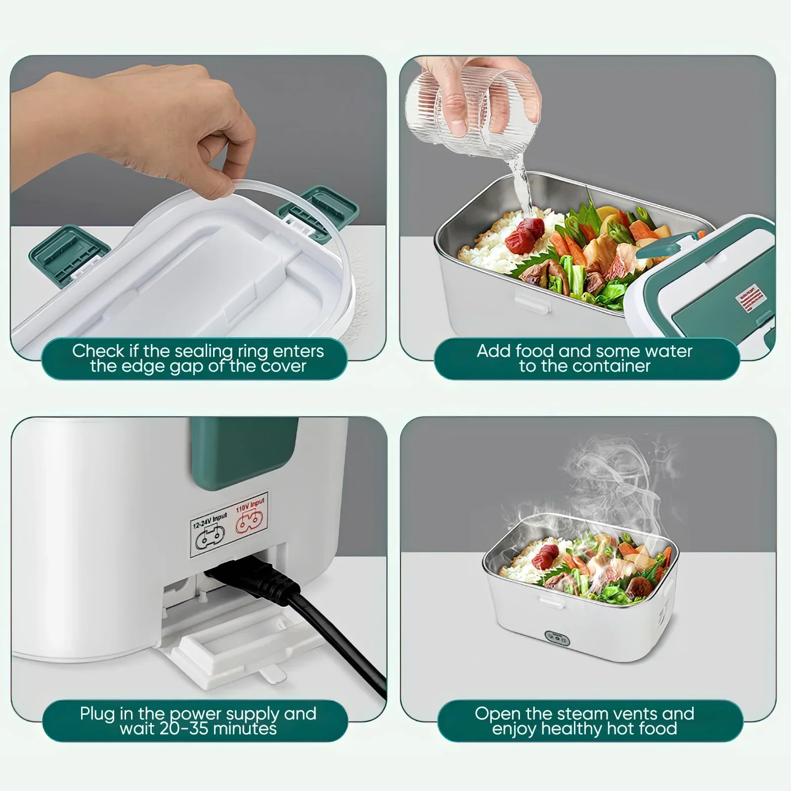 Electric Lunch Box Food Warmer - Camping Cooking Food 评论和价格