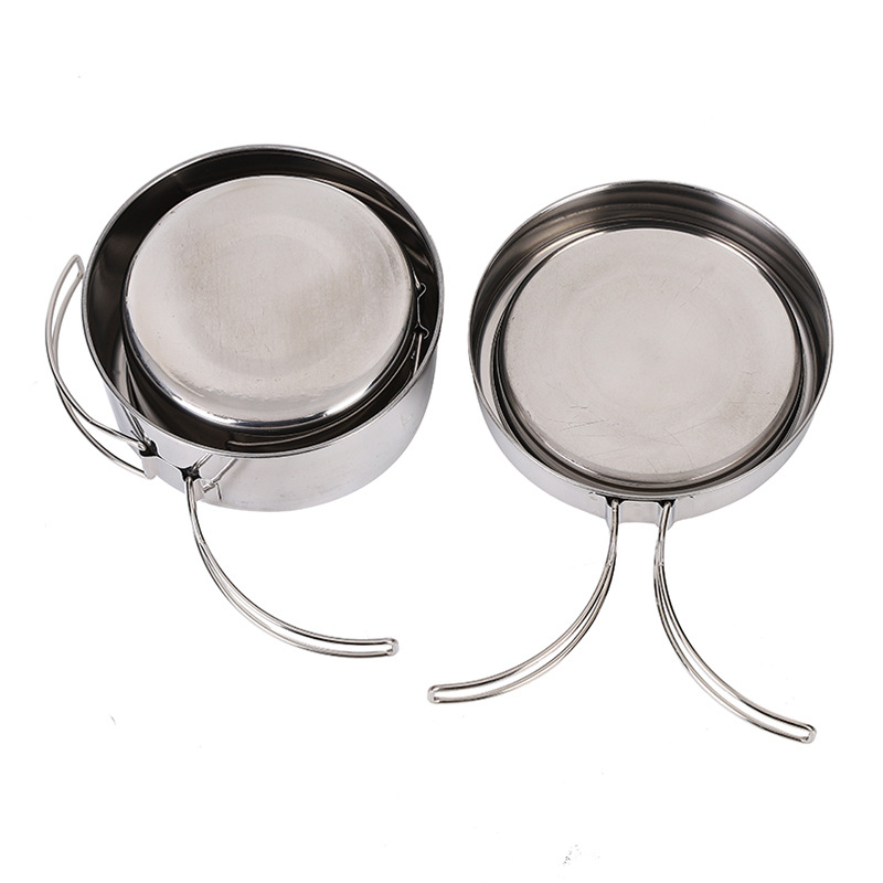 CLS 4-Piece Stainless Steel Ca - Camping Cooking Set For 4 评论和价格