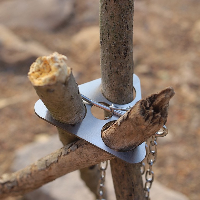 Stainless Steel Camping Tripod - Camping Cooking Appliances 评论和价格