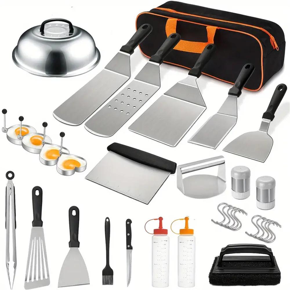 33Pcs Flat Top Griddle Accesso - Camping Cooking Set Large 评论和价格