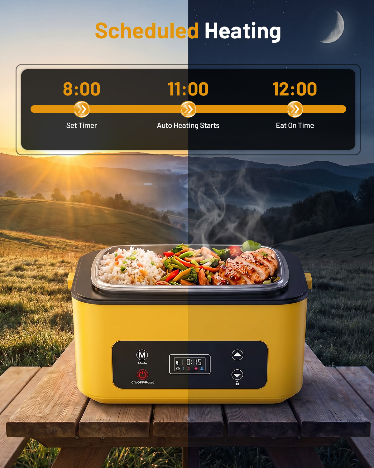 TaskStar Portable Heated Lunch - Camping Cooking Food 评论和价格