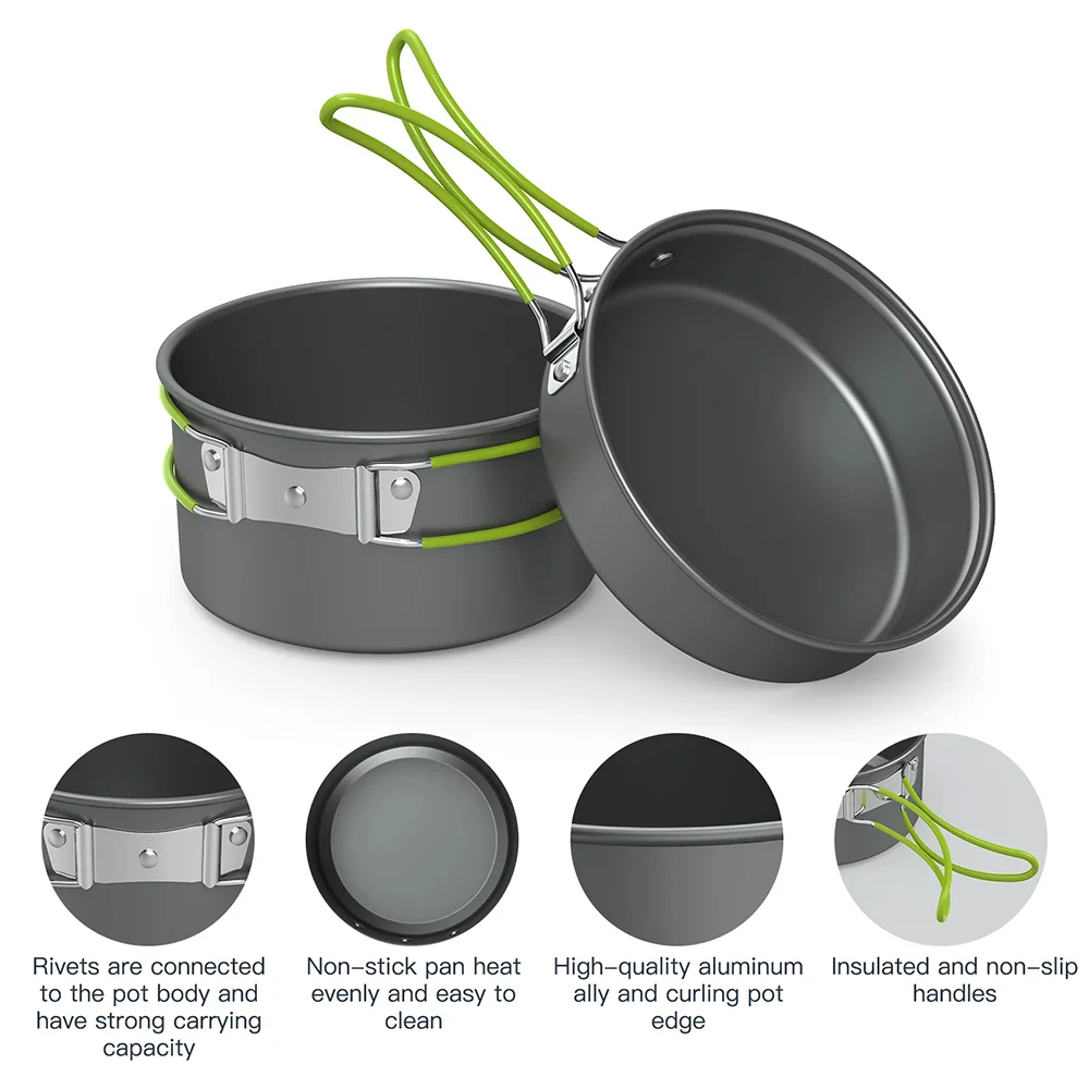 Outdoor Cooking Camping Utensi - Camping Cooking Set For 4 评论和价格