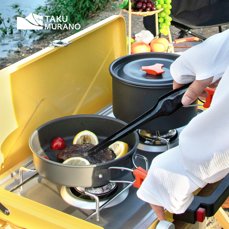Camping Cookware Set Outdoor C - Camping Cooking Set For 4 评论和价格