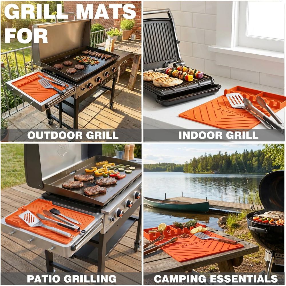 Silicone Grill Mats or Griddle - Camping Cooking Bbq 评论和价格