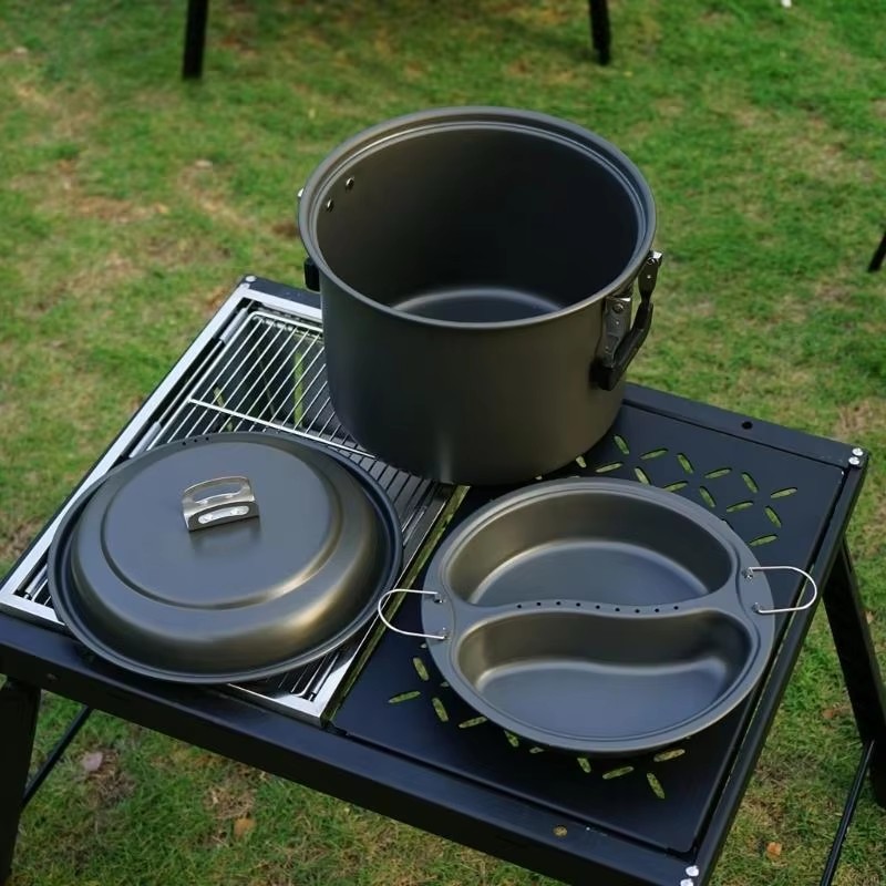 4 in 1 Plastic Dispenser Campi - Camping Cooking Set For 4 评论和价格