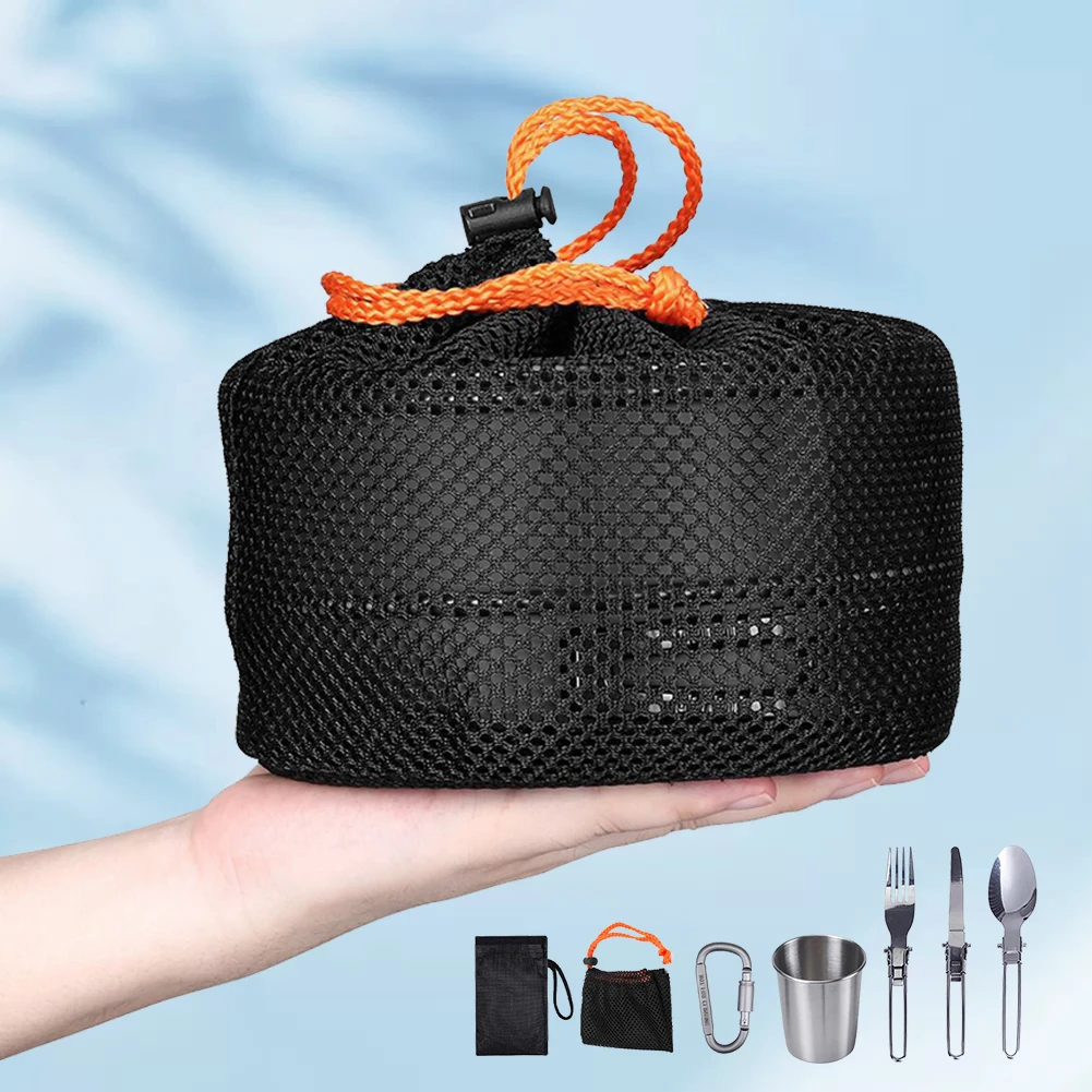 Camping Cookware Kit Kettle Po - Camping Cooking Set For 4 评论和价格