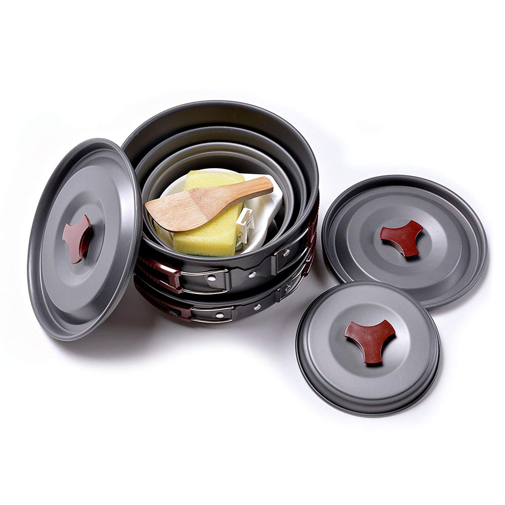 Outdoor Camping Cookware Kit N - Camping Cooking Set Large 评论和价格