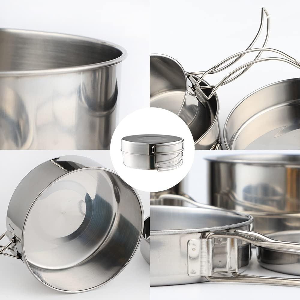 4 Pcs Stainless Steel Camping  - Camping Cooking Set For 4 评论和价格